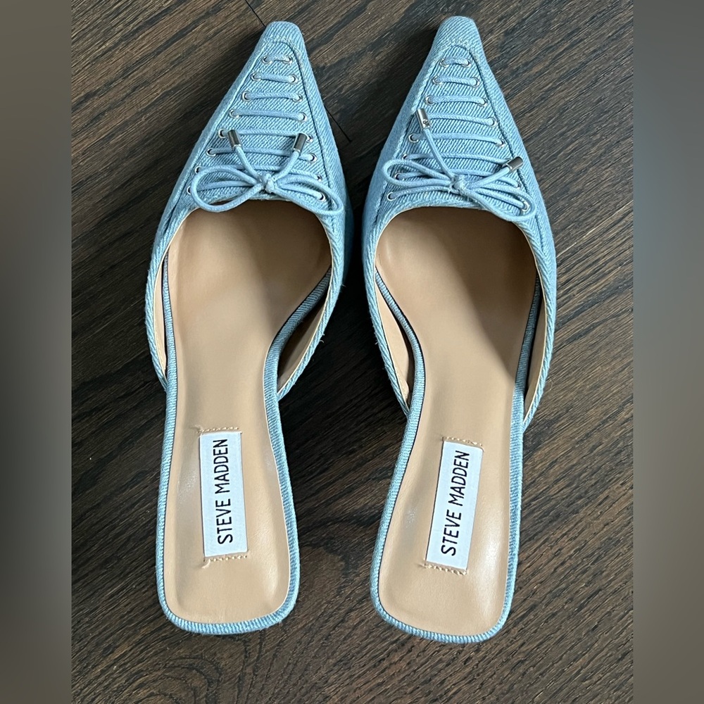 Steve Madden Brianne denim mules size 8.5